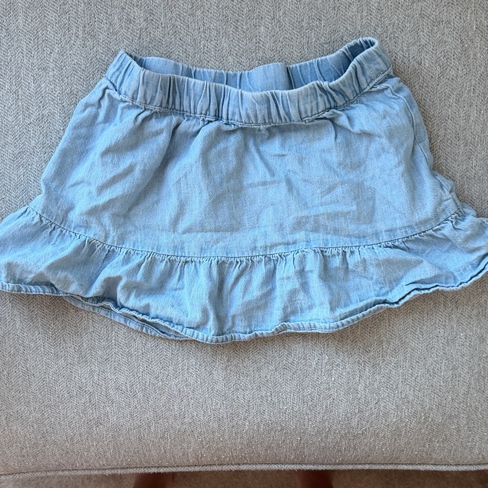 WORN ONCE 2t The Children's Place Chambray Blue Skirt